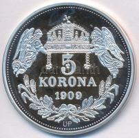 DN "Királyi koronák / 1909. 5K - I. Mátyás" Ag emlékérem tanúsítvánnyal (20g/0.999/38,61mm...