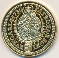 DN "Magyar aranypénzek utánveretben - III. Károly dukát" aranyozott Ag emlékérem tanúsítvá...