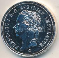 DN "Osztrák-Magyar Monarchia pénzei utánveretben - 1852. 20 krajcár" ezüstözött Cu-Ni emlé...