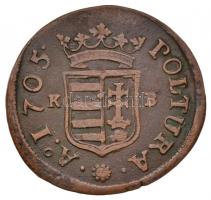1705KB Rézpoltúra "II. Rákóczi Ferenc" (3,41g) T:2-,3 
Hungary 1705. Poltura "Franci...