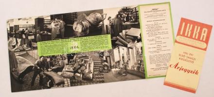 1951 IKKA Külföldi Kereskedelmi Akció élelmiszer típuscsomagjainak árjegyzéke, első tavaszi kiegészí...