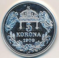 DN "Királyi koronák / 1909. 5K - Imre" Ag emlékérem tanúsítvánnyal (20g/0.999/38,61mm) T:P...