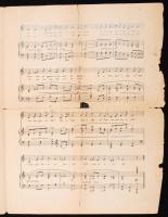 1919 Az Internationale kottájának magyar nyelvű kiadása, a kőnyomatos címlapon Leninnel. Hajtásoknál...