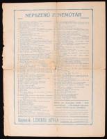 1919 Az Internationale kottájának magyar nyelvű kiadása, a kőnyomatos címlapon Leninnel. Hajtásoknál...