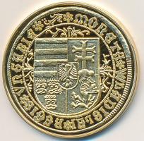 DN "Magyar aranypénzek utánveretben - II. Ulászló guldiner" aranyozott Ag emlékérem (5.5g/...