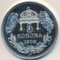 DN "Királyi koronák / 1909. 5K - Aba Sámuel" Ag emlékérem tanúsítvánnyal (20g/0.999/38,61m...