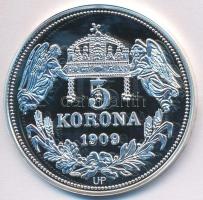 DN "Királyi koronák / 1909. 5K - III. László" Ag emlékérem tanúsítvánnyal (20g/0.999/38,61...