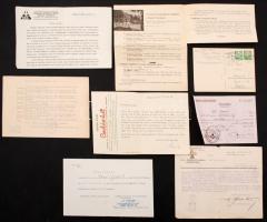 cca 1930-1941 34 db cserkészettel kapcsolatos vegyes okmány(levelek, jelentések, szabályzatok, ideig...