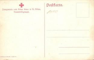 Zweigverein von Roten Kreuz in St. Pölten, Frauenhilfsgruppe / WWI K.u.K. Red Cross propaganda card ...