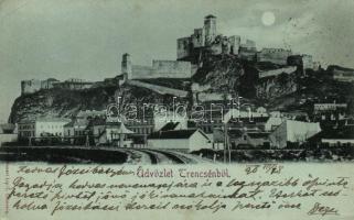 1898 Trencsén, Trencin; látkép, vár / town-view, castle (EK)