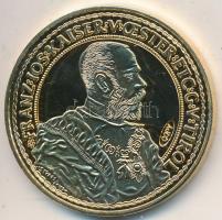 DN "Osztrák-Magyar Monarchia pénzei utánveretben - 1885 négy dukát" aranyozott Cu-Ni emlék...