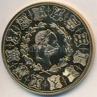 DN "Osztrák-Magyar Monarchia pénzei utánveretben - 1873 négy dukát" aranyozott Cu-Ni emlék...