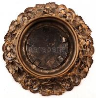 Barokk stílusú préselt lemez tálka, d: 17 cm, m: 4 cm