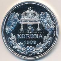 DN "Királyi koronák / 1909. 5K - I. Ferdinánd" Ag emlékérem tanúsítvánnyal (20g/0.333/38,6...