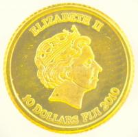 Fiji 2010. 10$ Au (0.5g/0.999) tanúsítvánnyal T:PP
Fiji 2010. 10 Dollars Au (0.5g/0.999) with certi...