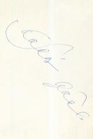 Bálint László (1948- ) FTC labdarúgó aláírása őt magát ábrázoló fotó hátlapján