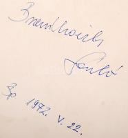 Branikovits László (1949- ) FTC labdarúgó aláírása őt magát ábrázoló fotó hátlapján