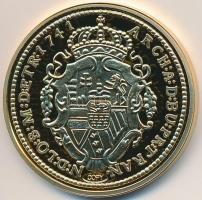 DN "Történelmi aranypénzek - Mária Terézia 1741 1 dukát" aranyozott Cu-Ni utánveret "...