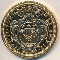 DN "Történelmi aranypénzek - VI. Pius 1787. 10 zecchini" aranyozott Cu-Ni utánveret "...