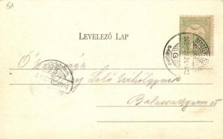 Besztercebánya, Banská Bystrica; IV. Béla király tér a toronyból, templom, kiadja Ivánszky Elek / sq...