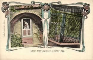 Lőcse, Levoca; a Lőcsei fehér asszony, Ketter-ház / the White Lady of Lőcse, Ketter house, Art Nouveau