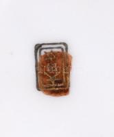 Jelzett süteményes tányér, kézzel festett, hibátlan, d:18,5 cm