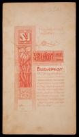 cca 1880 Budapesti tűzoltó, Szilágyi Jenő keményhátú fotója / cca 1880 Fire guard 9x16 cm
