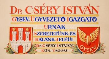 1945-1947 A Győr-Sopron-Ebenfurti Vasút  igazgatójának Dr. Cséry Istánnak készített közel 60 db feli...