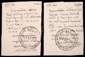 1944 Zsidómunkás kérvény a belügyminisztériumnak pékmestertől, melyben kéri, hogy a nála dolgozó izr...