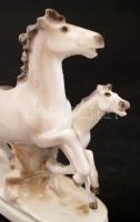 Schaubach Kunst lovak, kézzel festett, jelzett, hibátlan / Schaubach Kunst porcelain horses, flawles...
