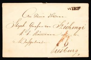 1835 Gróf Széchenyi Istvánnak, Pozsonyba írt levél birtokának ügyeiben