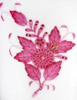 Herendi Apponyi váza, kézzel festett, jelzett, hibátlan, m:16,5 cm, d:15,5 cm