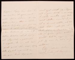 1882 Szél Piroska (1865-1886), Arany János unokájának levele apjának, Szél Kálmán nagyszalontai espe...