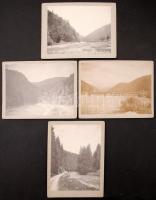 cca 1890 4 db nagyméretű, keményhátú erdélyi fotó / Transylvania photos 24x18 cm
