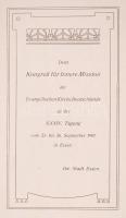 Essen an den Ruhr Dem Kongreß für Innere Mission der Evangelische Kirche Deutschlands... Essen, 1907...