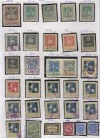 1.100 db főleg háború előtti okmánybélyeg házi készítésű albumban