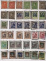 1.100 db főleg háború előtti okmánybélyeg házi készítésű albumban