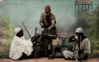 Cafetier Ambulant / Arabian café, folklore; The Cairo postcard Trust No. 151. (EK)