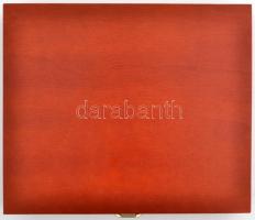 "Commemorative Quarter Collection" igényes fa érmetartó díszdoboz kék bársony béléssel, ké...