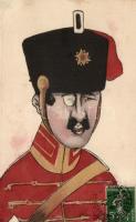 WWI French soldier, art postcard, B.K.W.I 698-3.