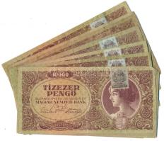 1945. 10.000P (30x) mind "MNB" bélyeggel T:vegyes