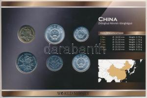 Kína 1982-2008. 1f-1Y (6xklf) fémpénz szett "World Money" T:1
China 1982-2008. 1 Fen - 1 ...