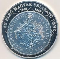 DN "A magyar nemzet pénzérméi - Az első magyar feliratú pénz 1848-1849" Ag emlékérem (10,3...