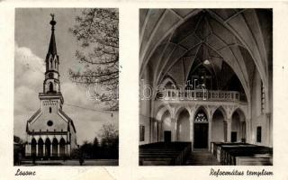 Losonc, Lucenec; Református templom, belső / Calvinist church, interior '1939 Nemzeti KIE konferencia' So. Stpl