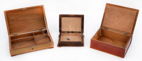 Régi fa dobozok (3db), 13×10-20×13 cm