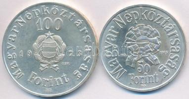 1973. 50Ft Ag + 100Ft Ag "Petőfi" pár T:BU