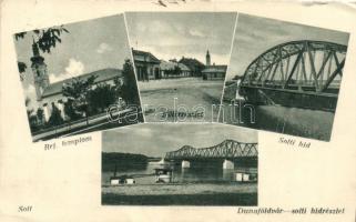 Solt, Dunaföldvár-Solti híd, Református templom, Solti híd, Fő tér, kiadja Buzás Sándor
