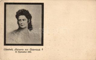 Erzsébet királyné gyászlap / Quenn Elisabeth, Sissi, obituary postcard (fa)