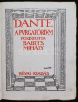 Dante komédiája első-második rész. A pokol. A purgatórium. Fordította Babits Mihály. Bp., Révai-kiadás. Kiadói papírkötés, kissé kopottas állapotban.