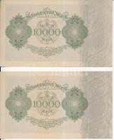 Németország / Weimari Köztársaság 1922. 10.000M (4x) párban sorszámkövetők T:I,I-
Germany / Weimar ...